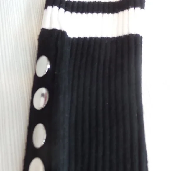 ELIE TAHARI Women's Sweater White w/Black Stripes Size Medium Like NEW - Picture 9 of 9